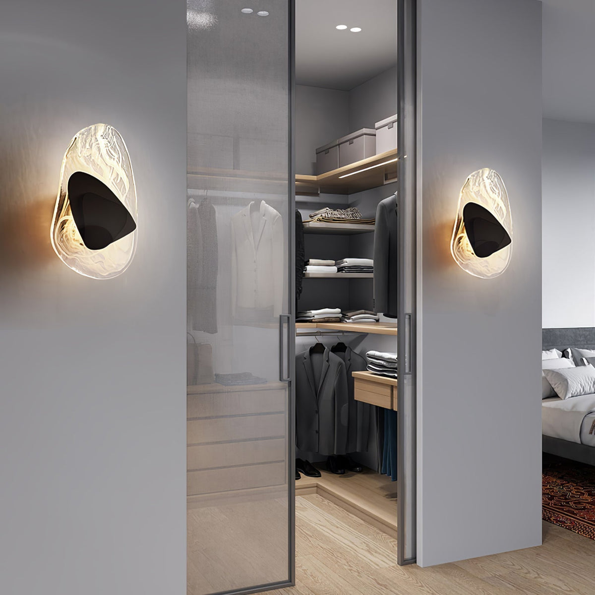 Gana Premium skandinavische Kunstglas-Wandleuchte