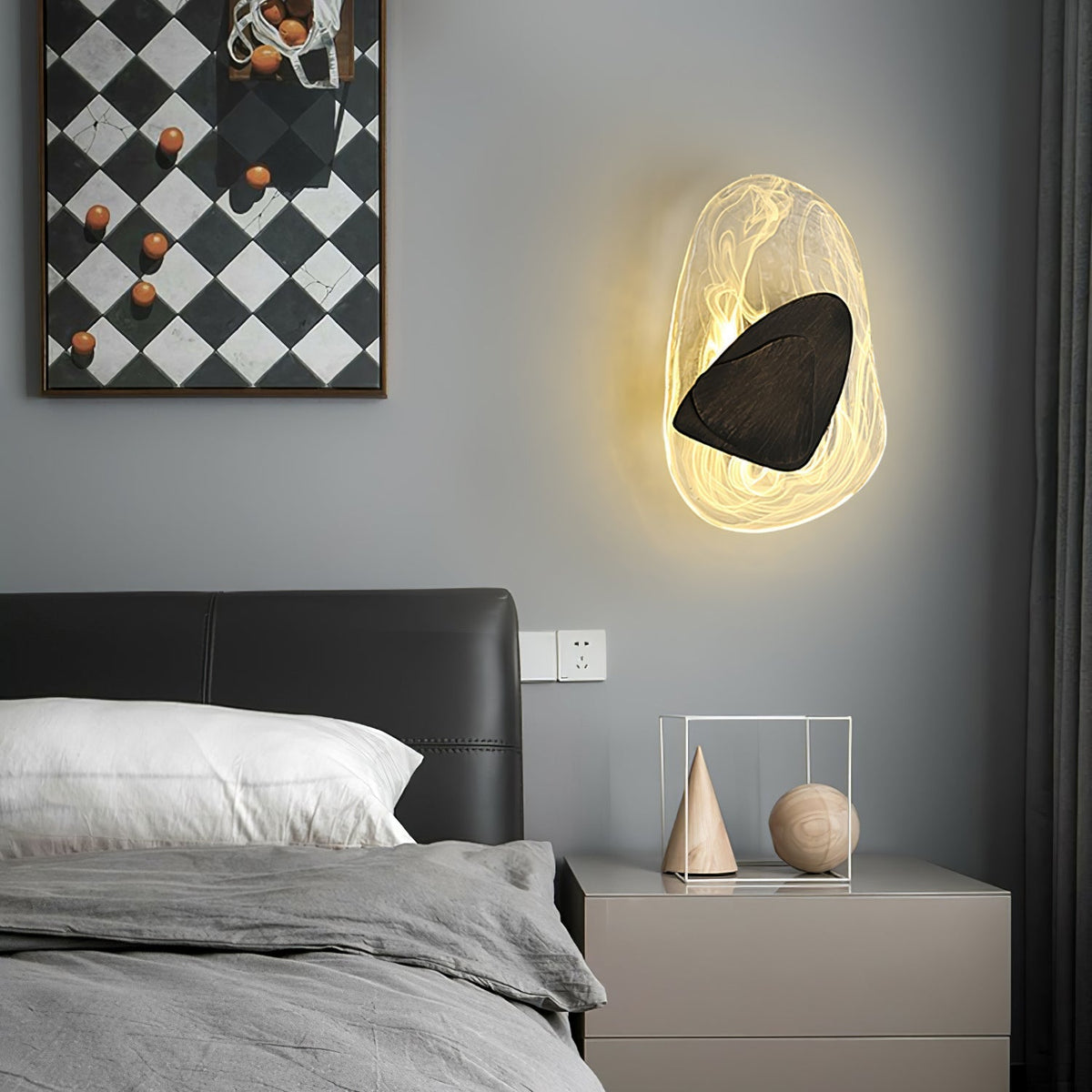Gana Premium skandinavische Kunstglas-Wandleuchte