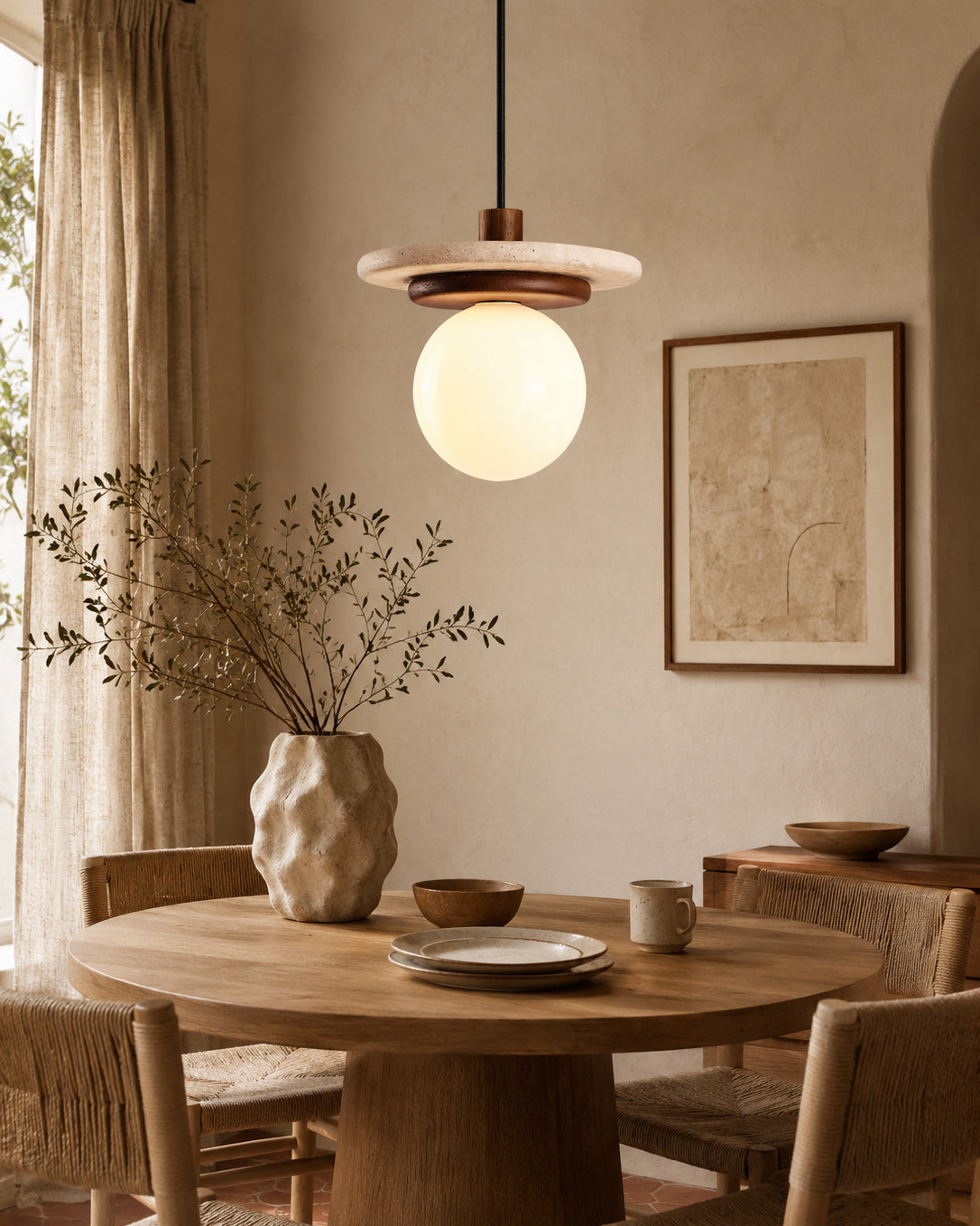 Farren Travertine Pendelleuchte