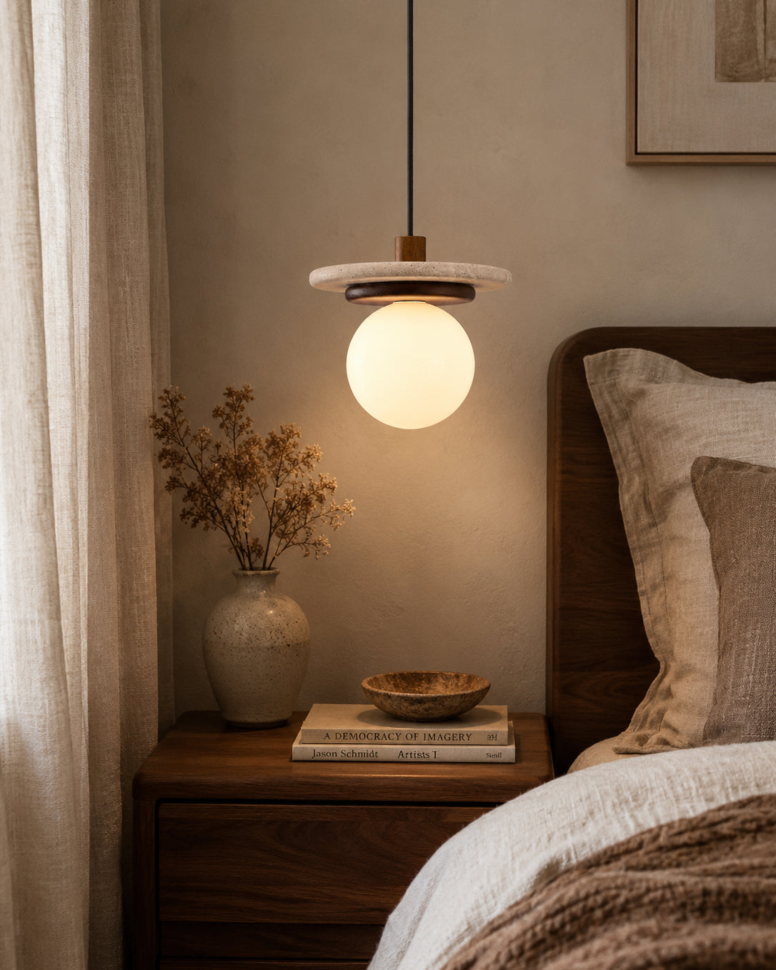 Farren Travertine Pendelleuchte