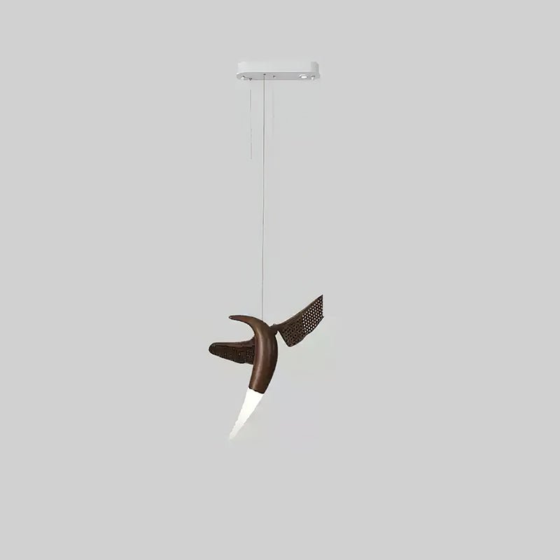 Elsilor Avian-Inspired Holz-Pendelleuchte