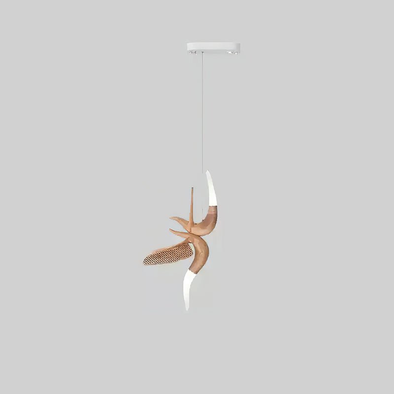 Elsilor Avian-Inspired Holz-Pendelleuchte