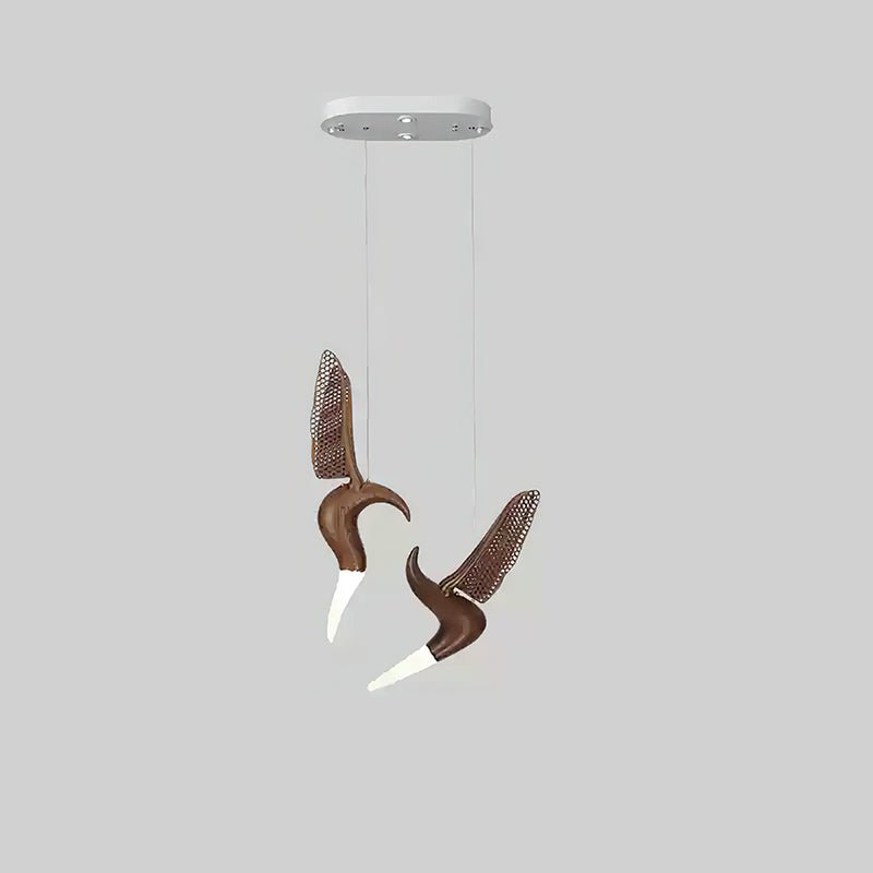 Elsilor Avian-Inspired Holz-Pendelleuchte