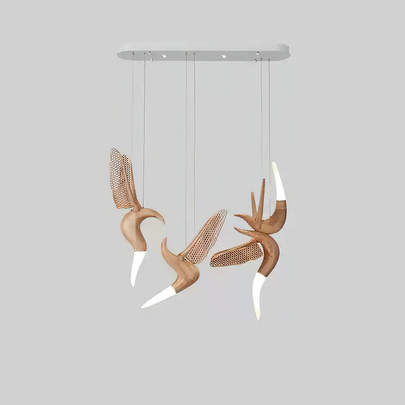 Elsilor Avian-Inspired Holz-Pendelleuchte