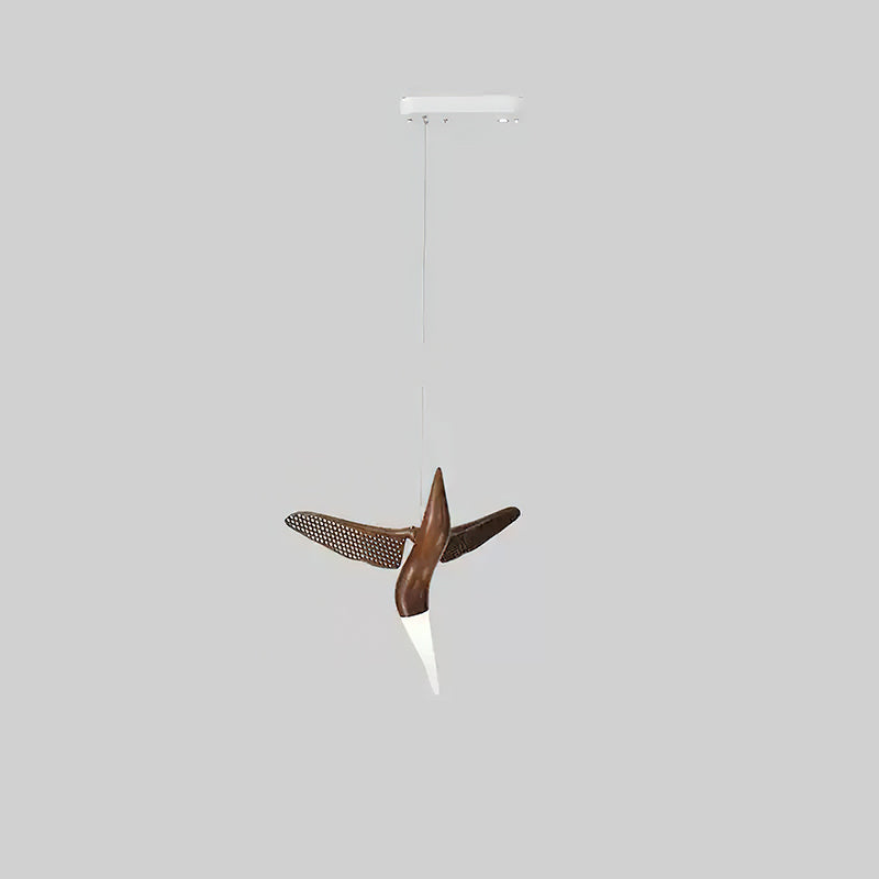 Elsilor Avian-Inspired Holz-Pendelleuchte