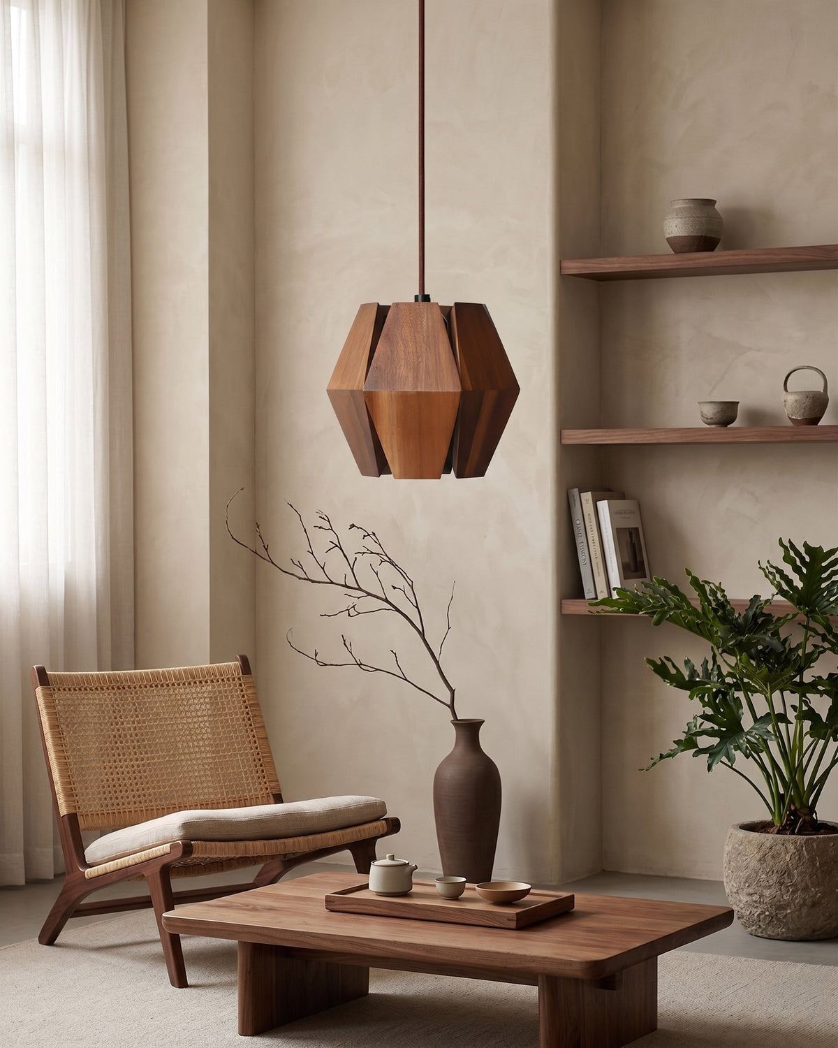 Kaden Pendelleuchte aus Holz