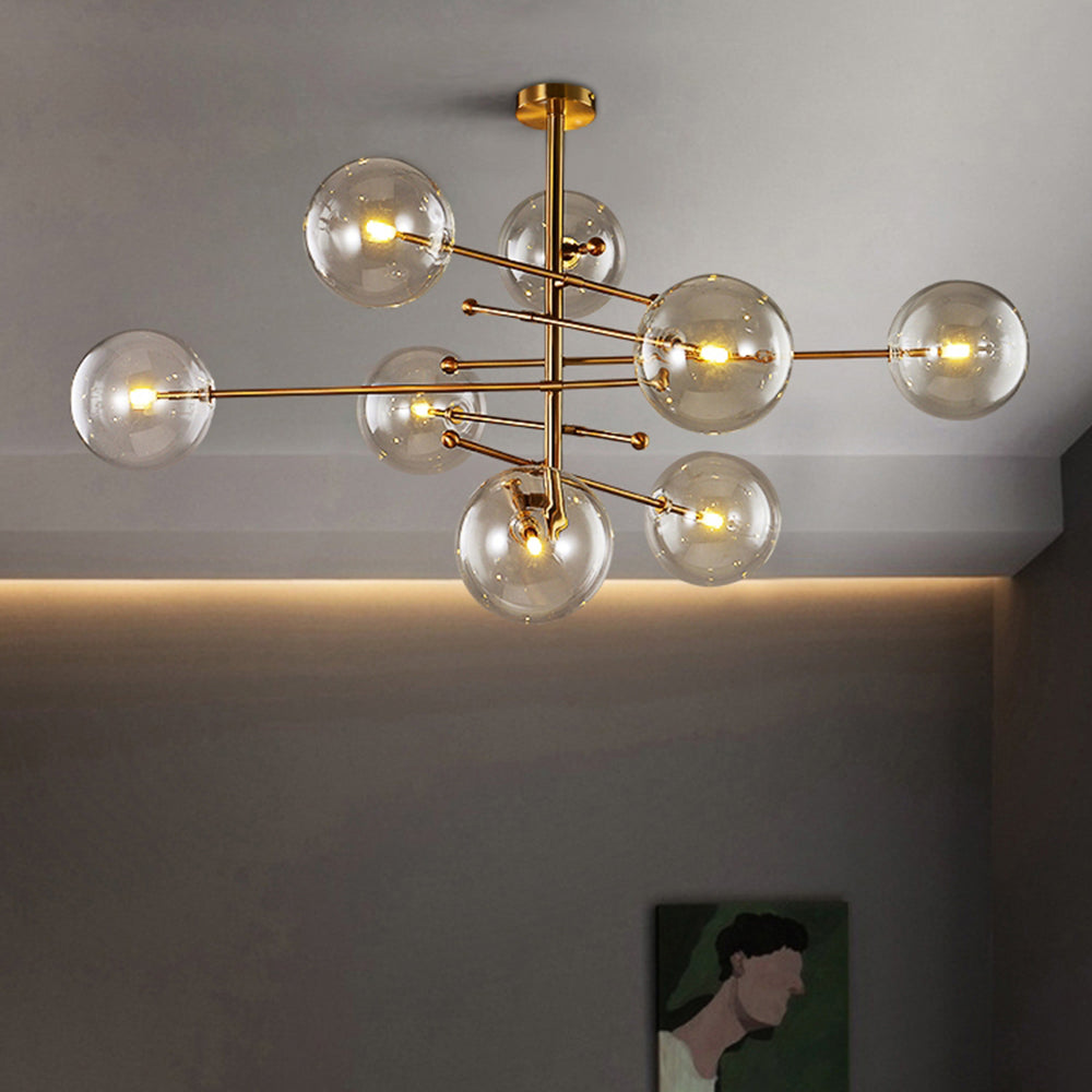 Valentina Luxus Pendelleuchte Wohnzimmer/Esszimmer Schwarz Glas