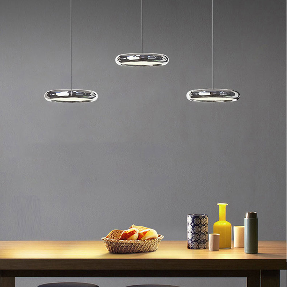 Arisha Modern LED Pendelleuchte Ring Esstisch, 3 Farbe, Metall Acryl