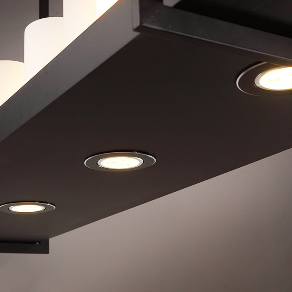 Silva Design LED Pendelleuchte Wohnzimmer/Esszimmer Weiß/Schwarz Glas