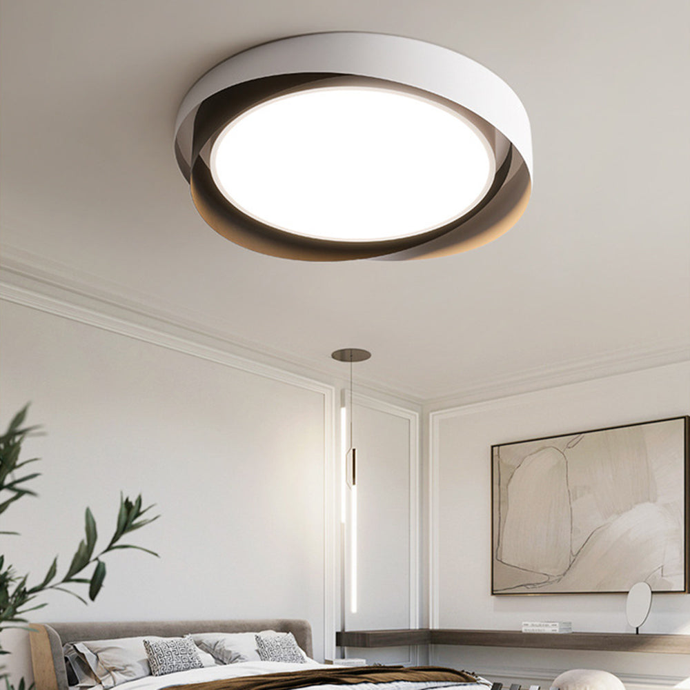 Arisha LED Deckenleuchte Modern Wohnzimmer, Gold Schwarz, Metall Acryl