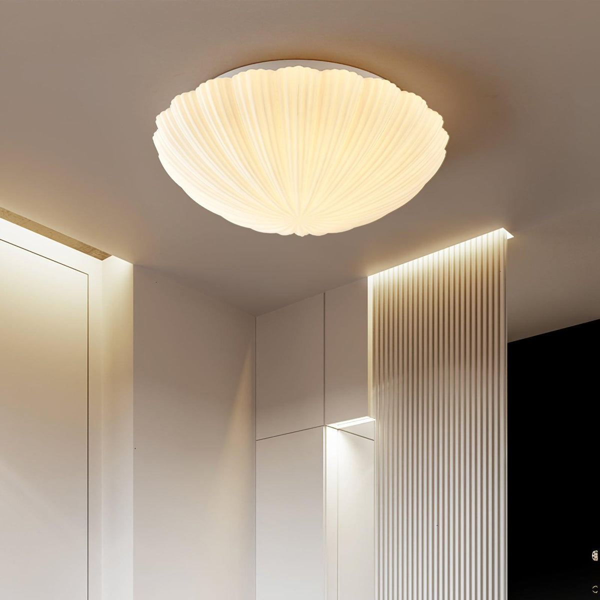 Elo Deckenleuchte Muschelform gerippt weich elegant