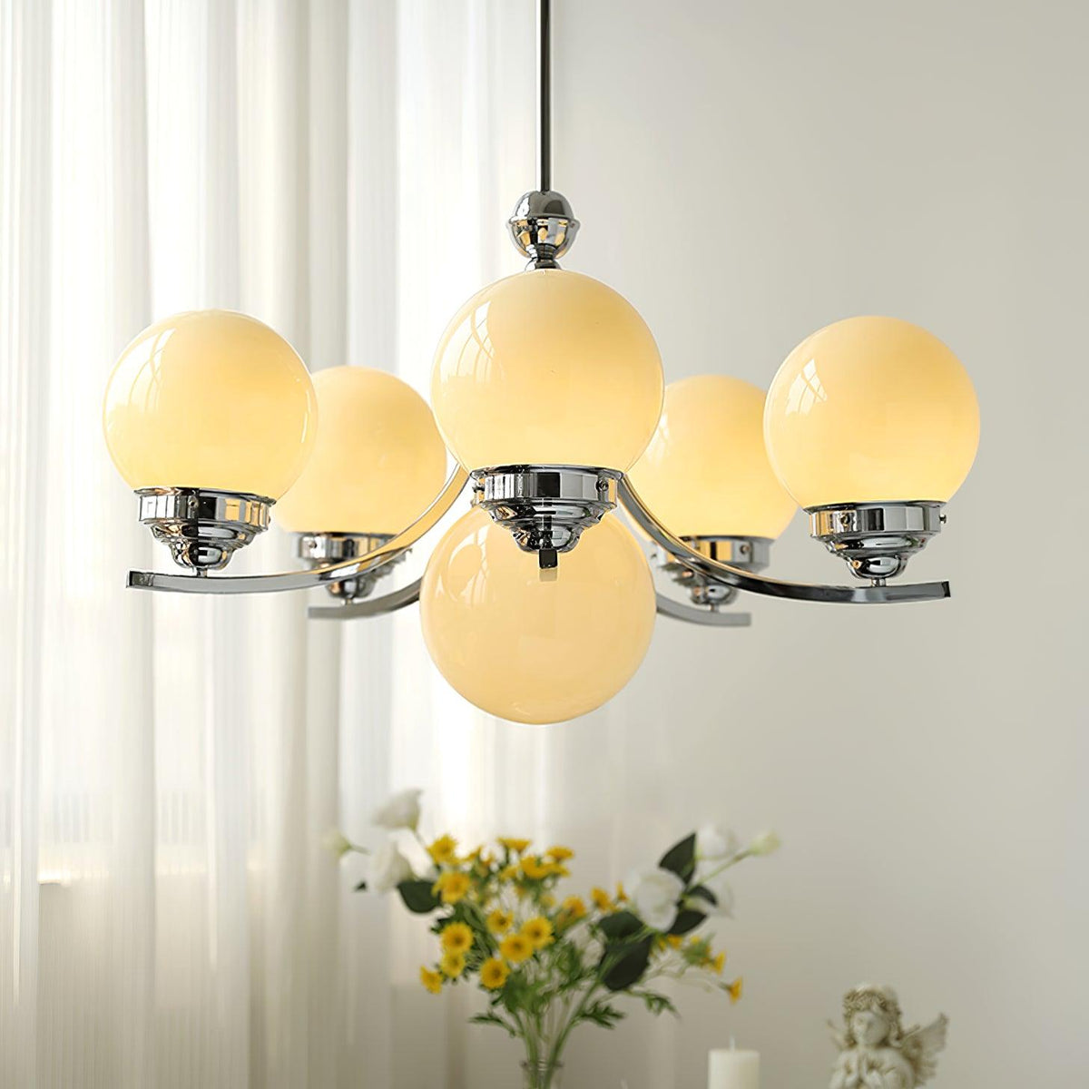 Dusk Kronleuchter Kugel Chrome moderne 5-Light