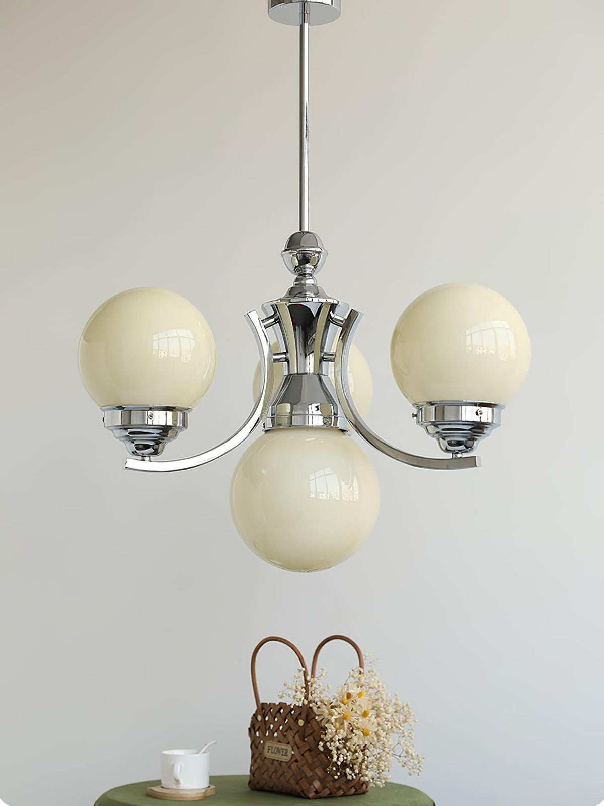 Dusk Kronleuchter Kugel Chrome moderne 5-Light