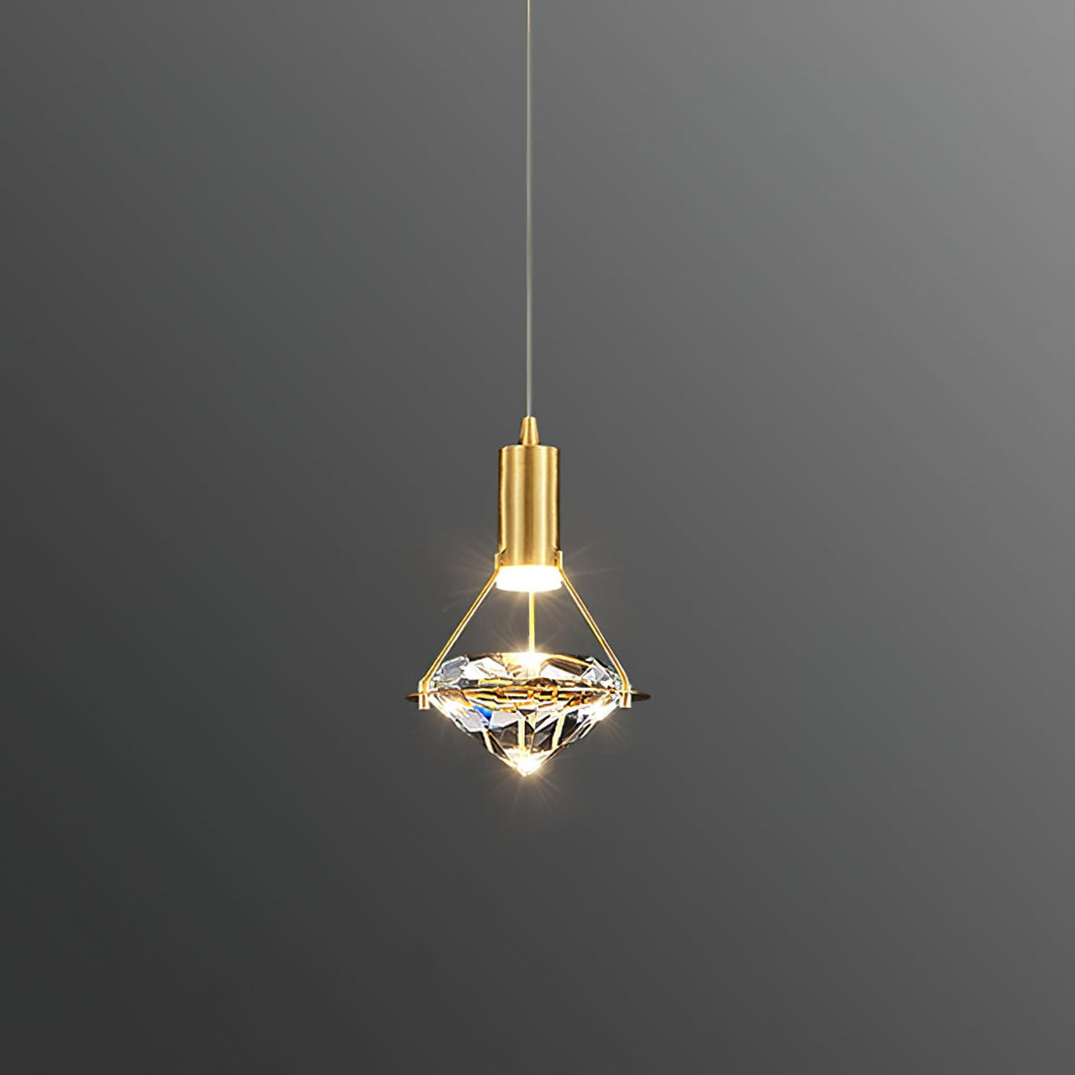 Cira Pendelleuchte Messing Kristall Elegant