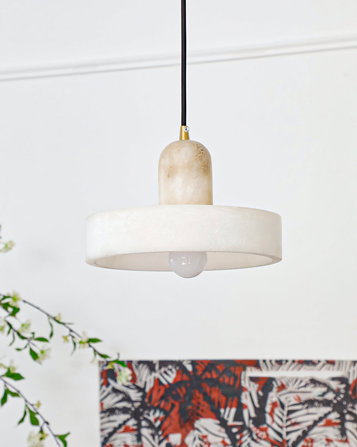 Avenorine Disc Orb Alabaster Pendelleuchte