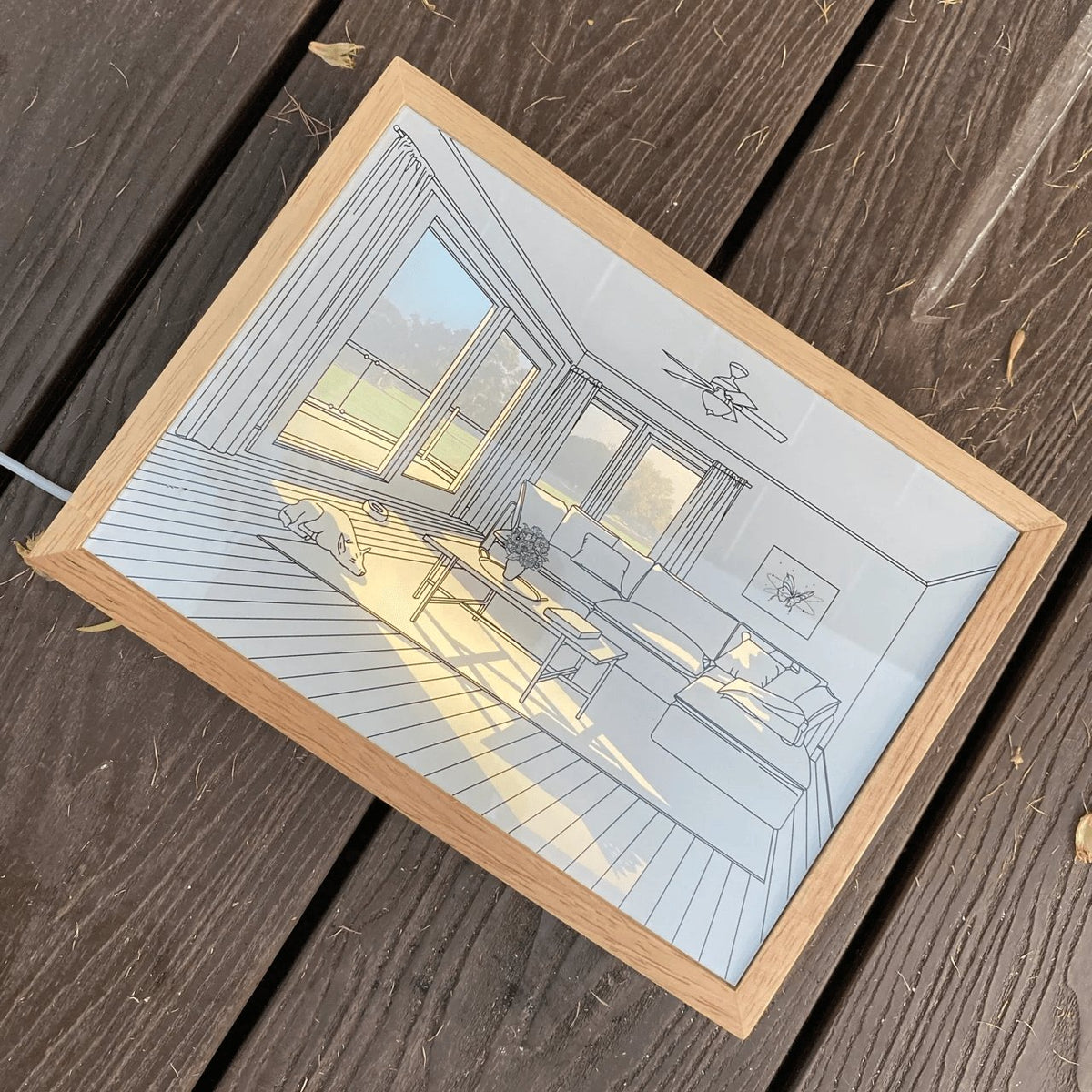 Sunbathing Wandkunstlampe