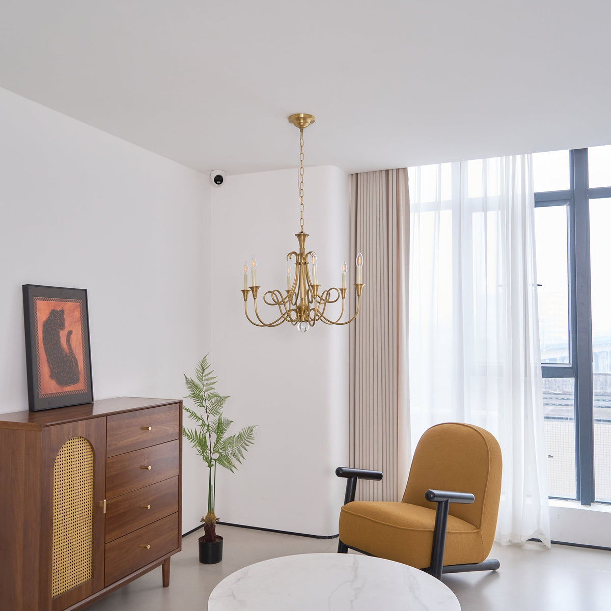 Efra Kronleuchter Messing Double Twist Candelabra Kristall