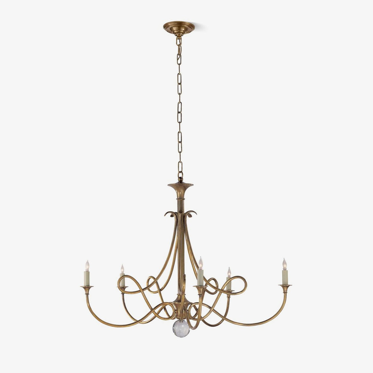 Efra Kronleuchter Messing Double Twist Candelabra Kristall