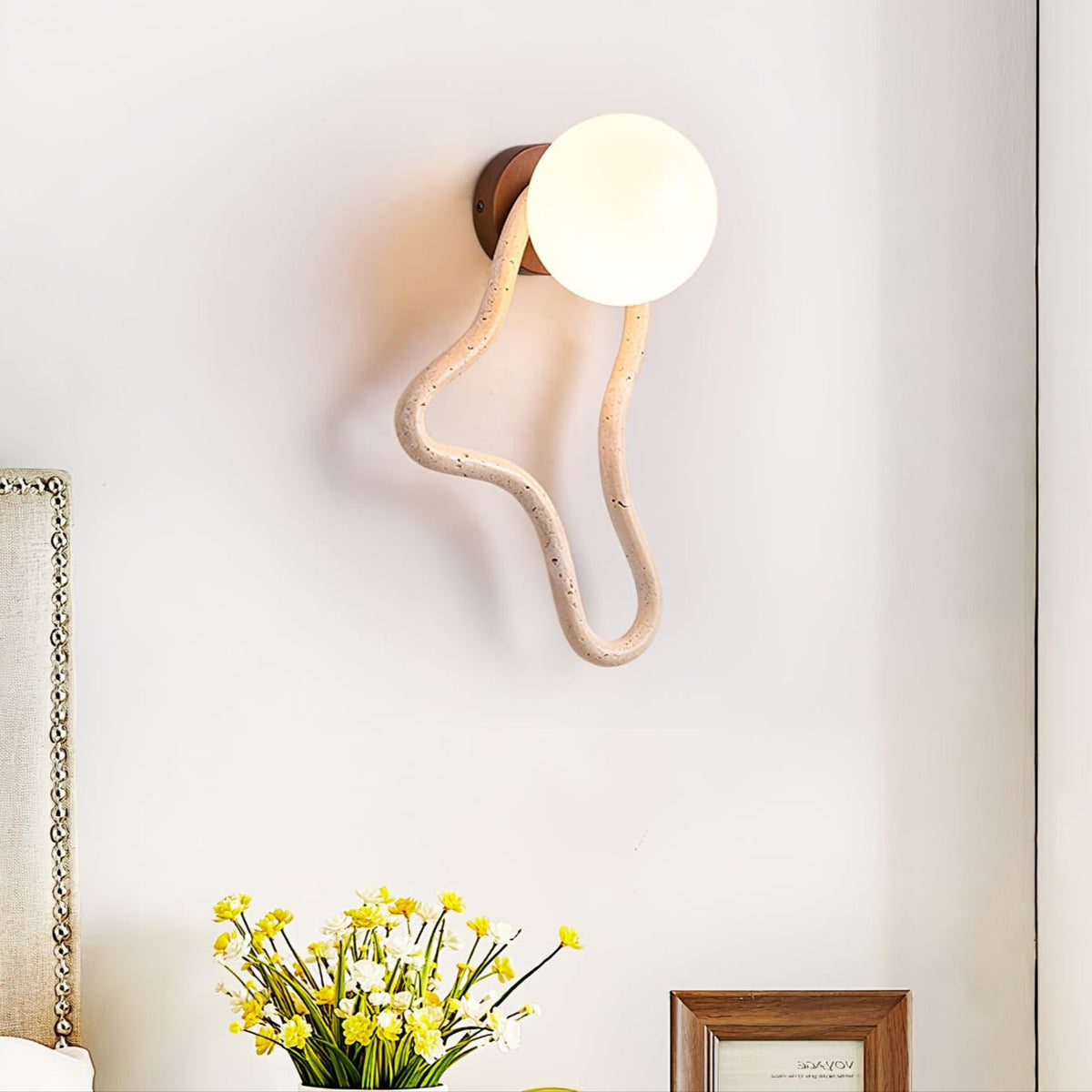 Meldox Travertine-Wandleuchte