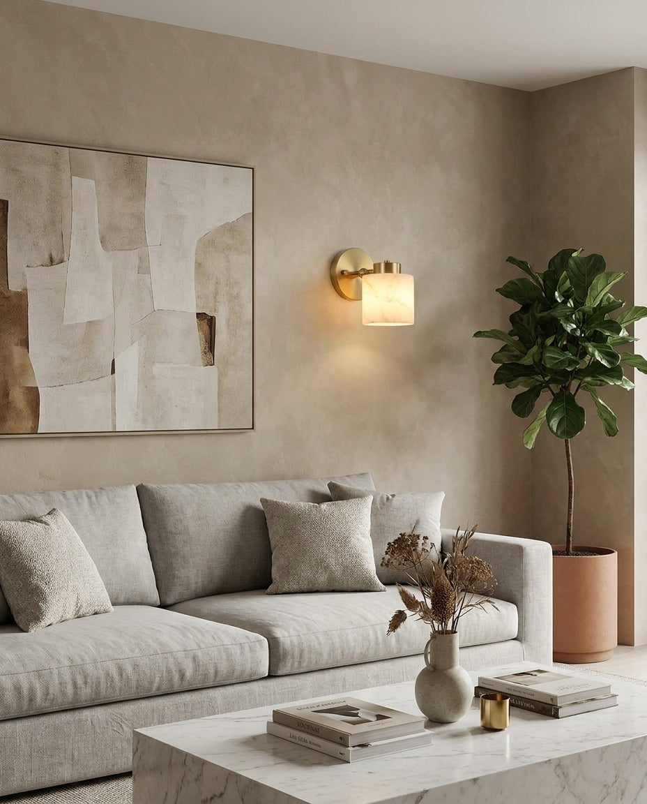 Isencombe Alabaster-Wandleuchte
