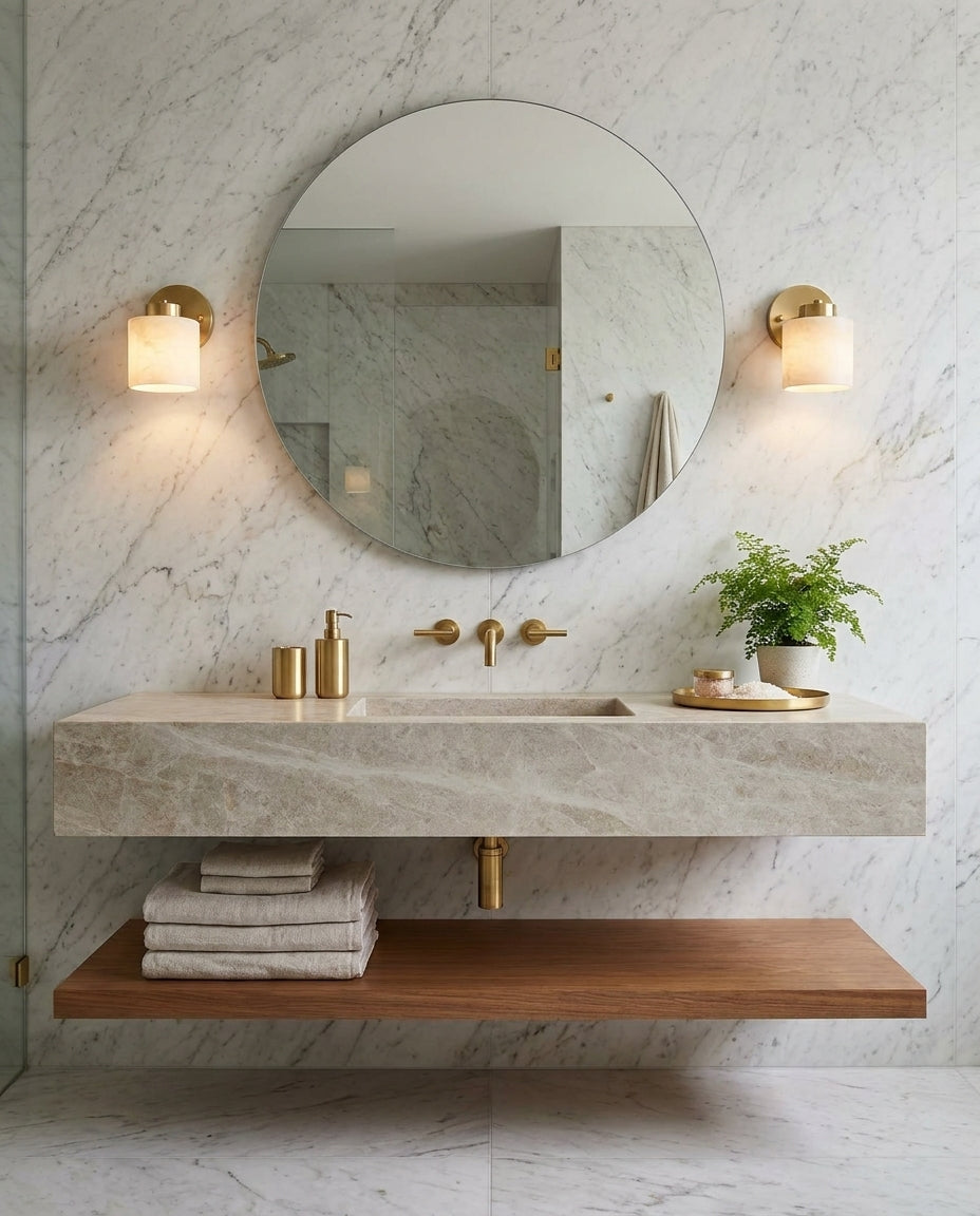 Isencombe Alabaster-Wandleuchte