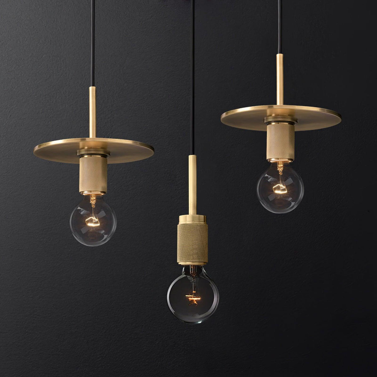 Pendelleuchte Messing minimalistisch Metallarmatur für Esszimmer oder Küche