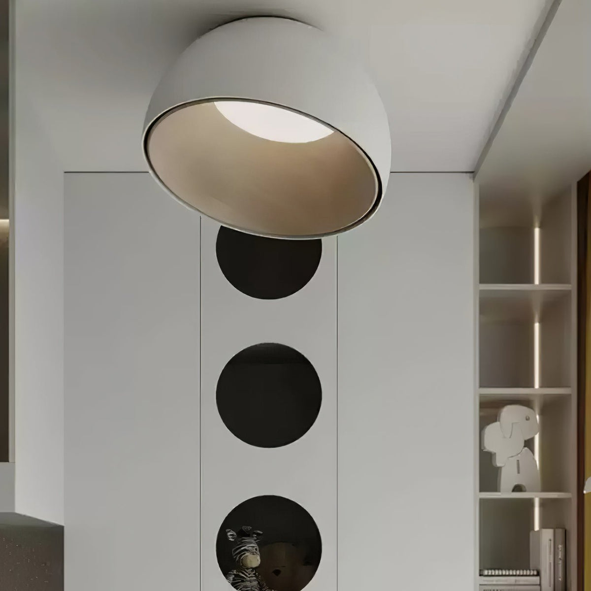 Coda Deckenleuchte Kuppel Holzmaserung Minimalistisch