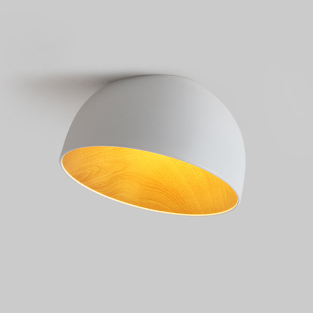 Coda Deckenleuchte Kuppel Holzmaserung Minimalistisch