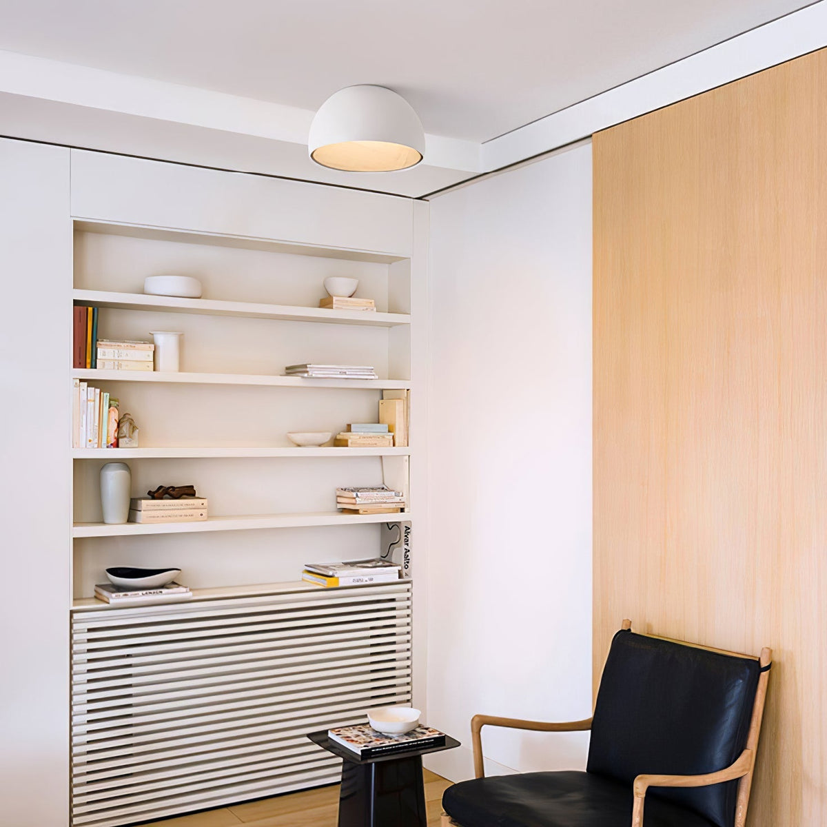 Coda Deckenleuchte Kuppel Holzmaserung Minimalistisch
