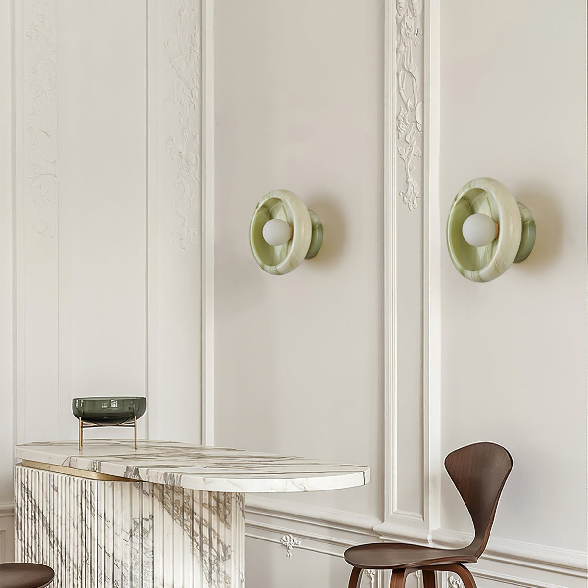 Molt Wandleuchte aus Jade-Marmor im nordischen Kunststil