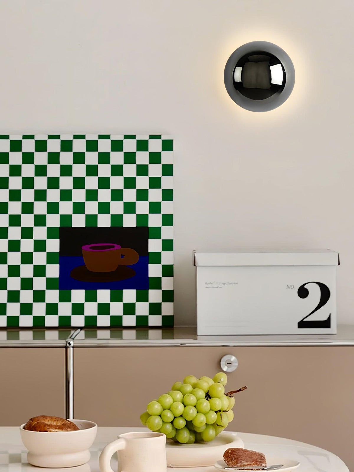 Virixy moderne minimalistische Wandleuchte mit Kugelschirm