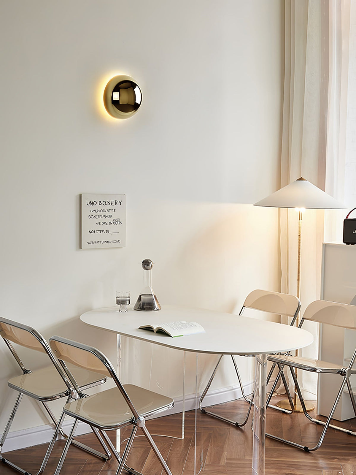 Virixy moderne minimalistische Wandleuchte mit Kugelschirm