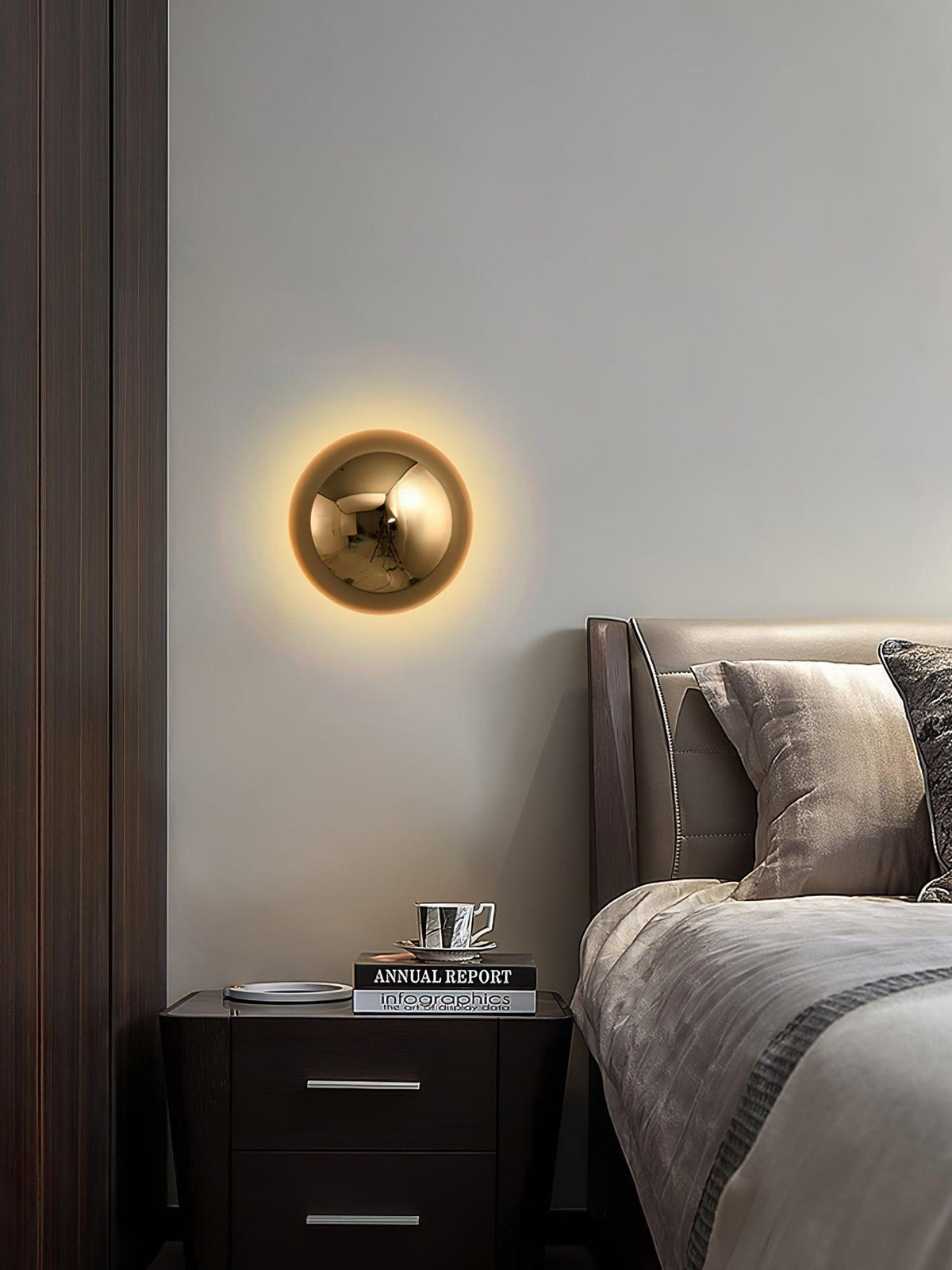 Virixy moderne minimalistische Wandleuchte mit Kugelschirm