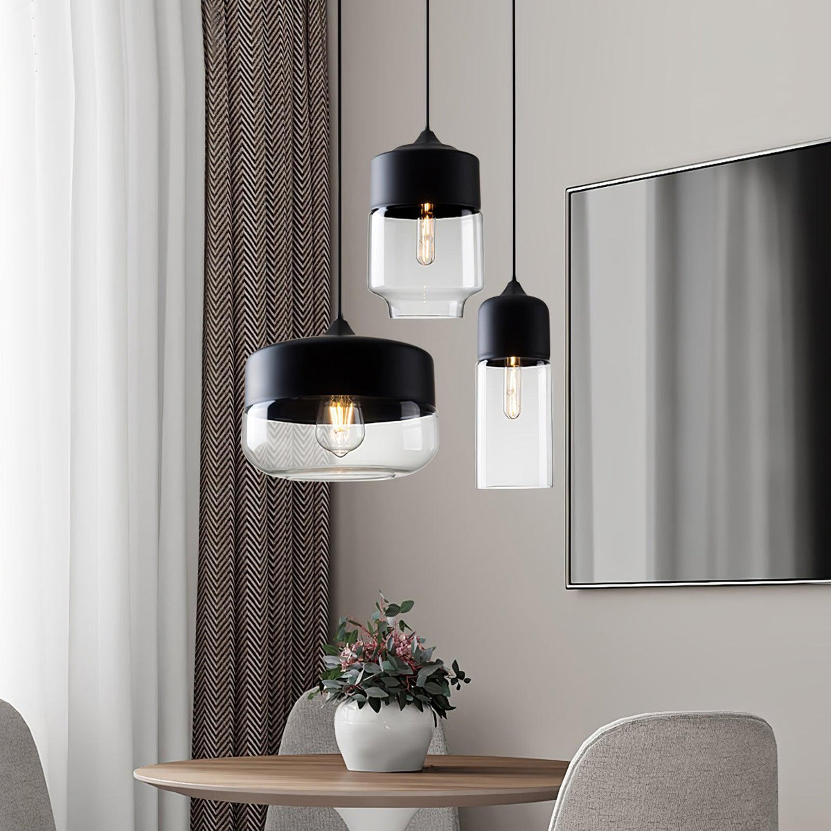 Eirinelle Industrielle Pendelleuchte aus Glas