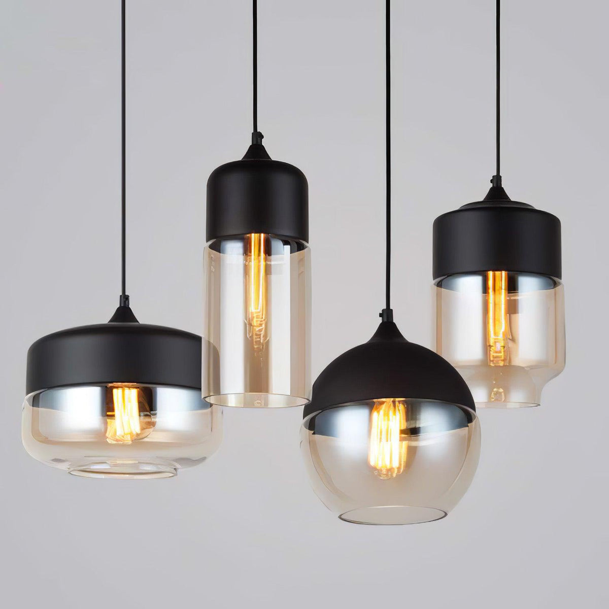 Eirinelle Industrielle Pendelleuchte aus Glas