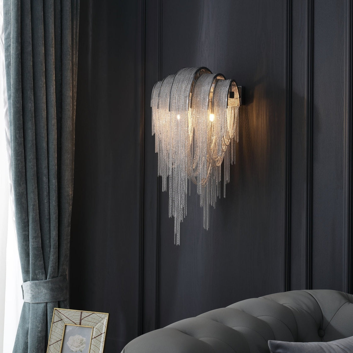 Chains Postmodern Luxus-Tassel-Wandleuchte