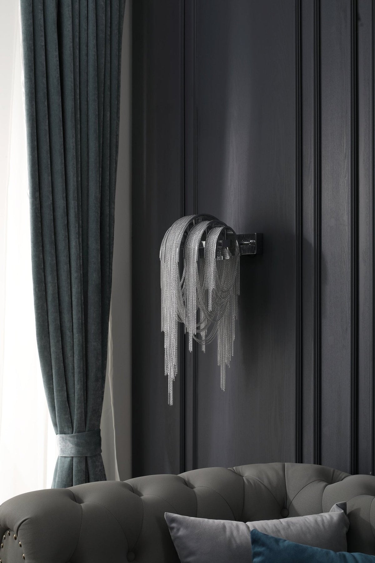 Chains Postmodern Luxus-Tassel-Wandleuchte