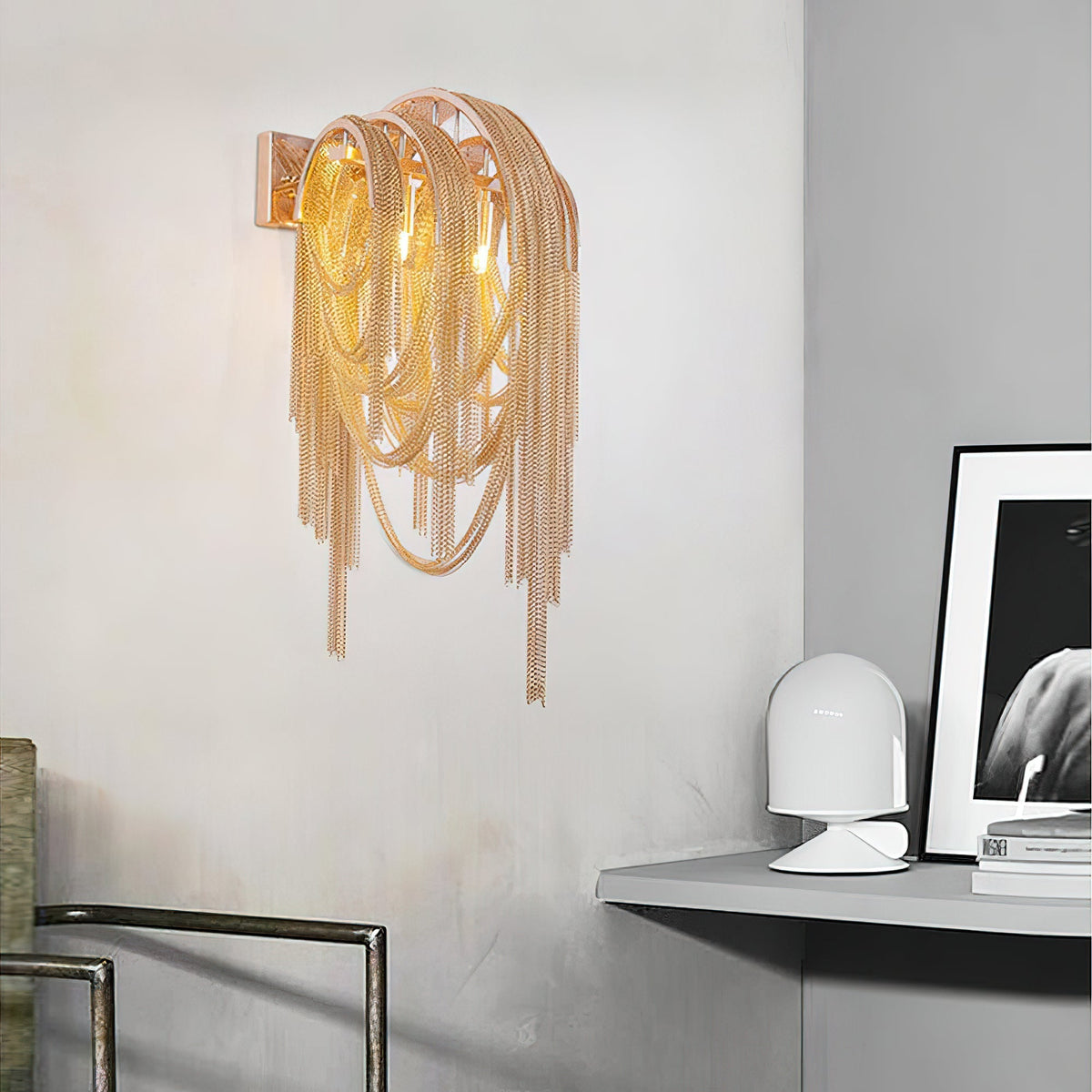 Chains Postmodern Luxus-Tassel-Wandleuchte