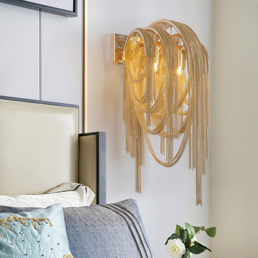 Chains Postmodern Luxus-Tassel-Wandleuchte