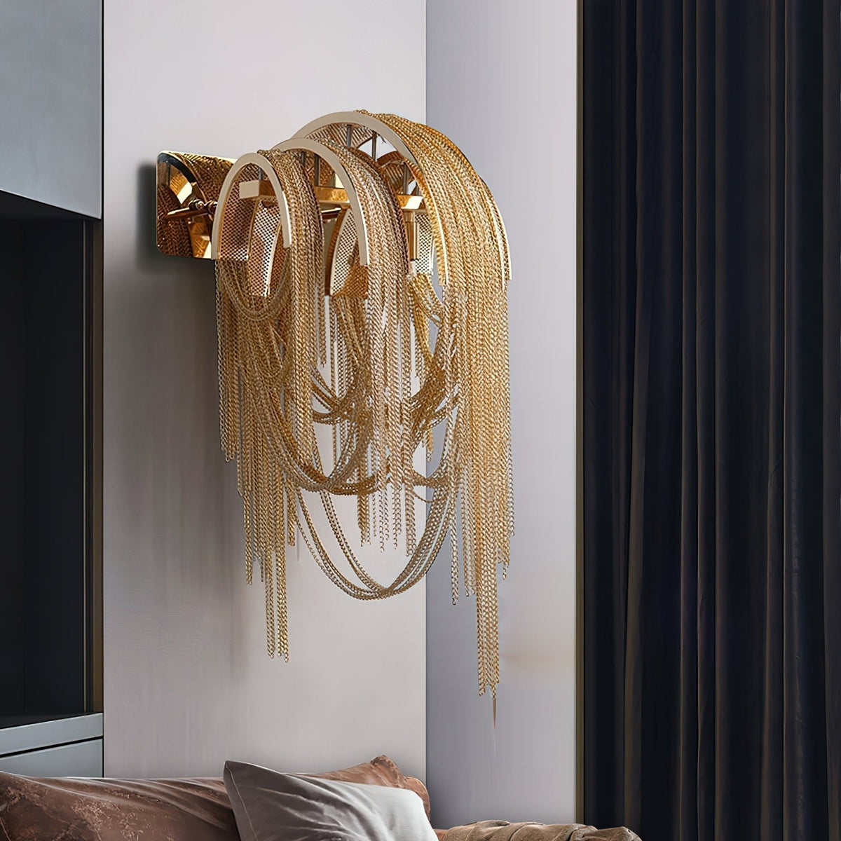 Chains Postmodern Luxus-Tassel-Wandleuchte