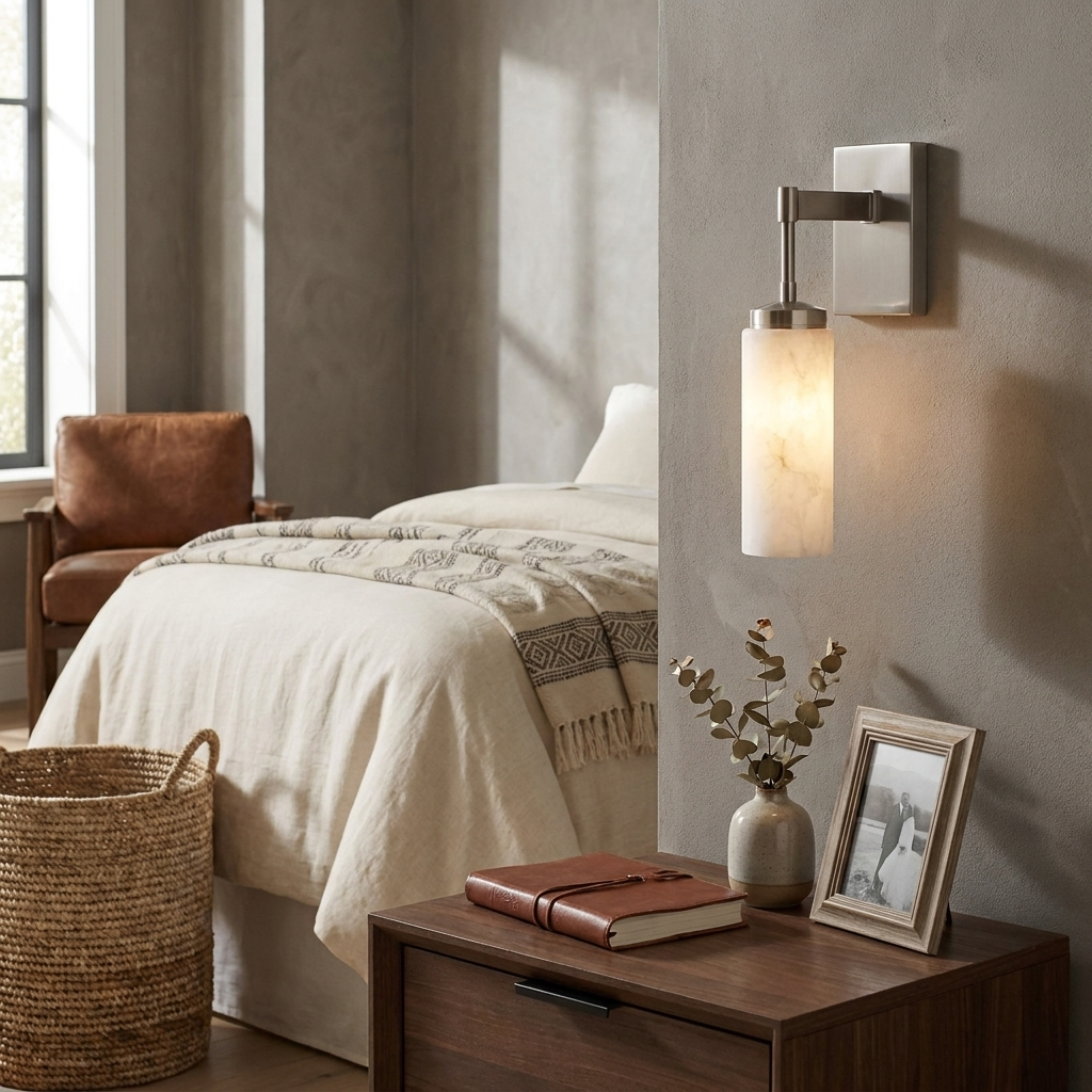Mardenstone Alabaster-Wandleuchte