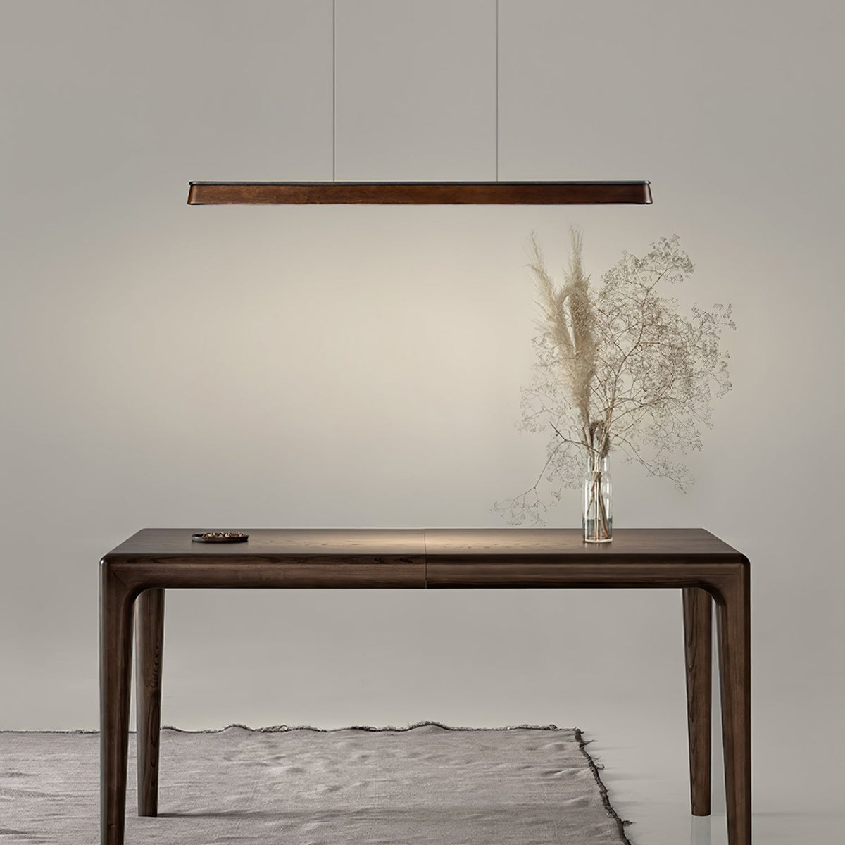 Zura Industrielle Holz Linear Pendelleuchte