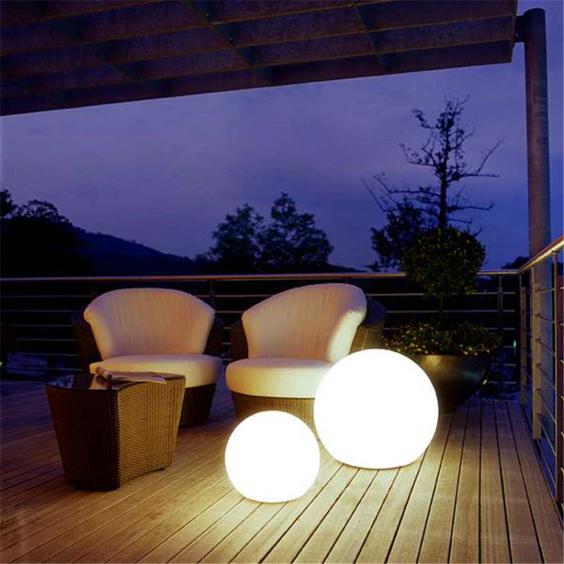 Aria Modern Kugel LED Wasserdichte RGB Außenleuchte Stehlampe Weiß