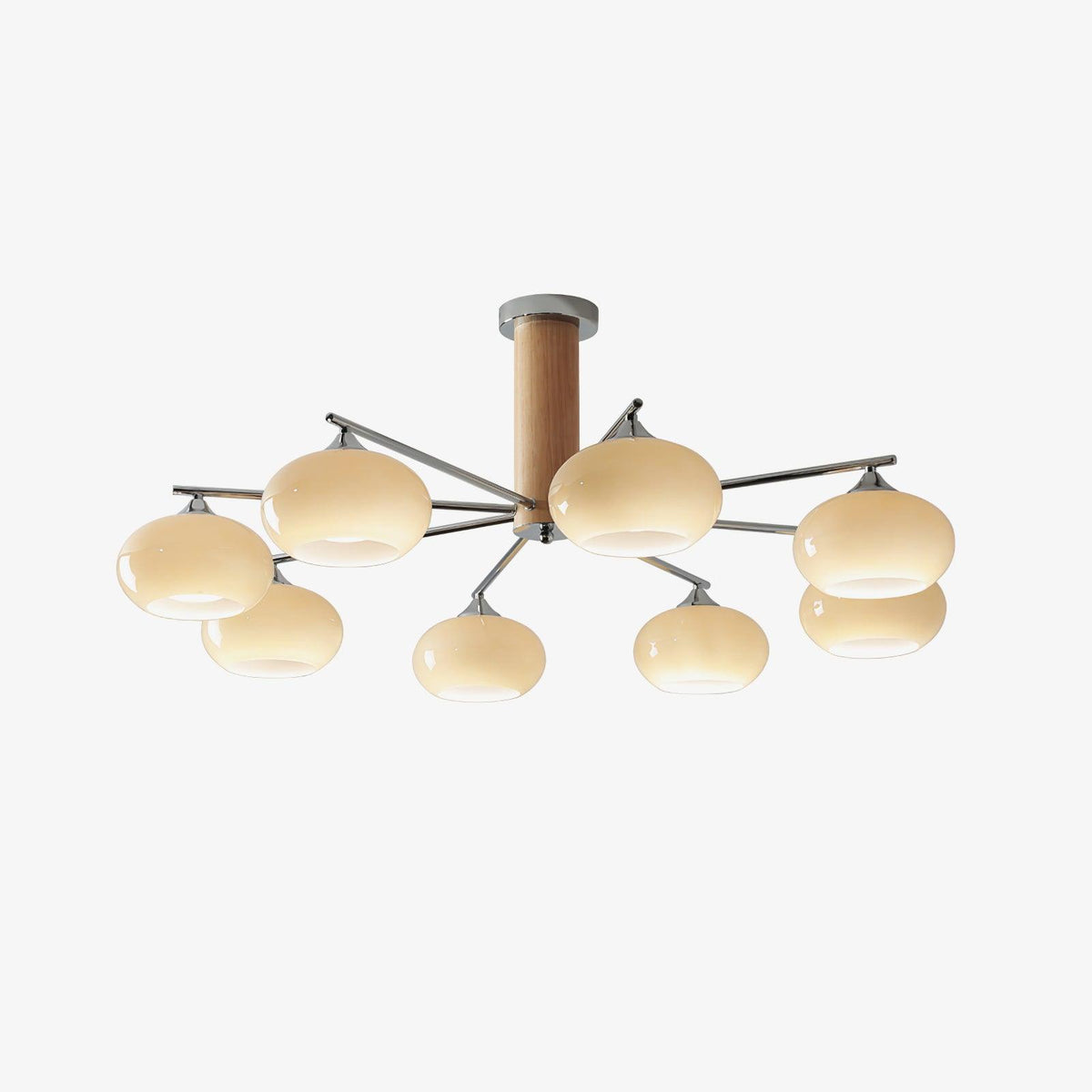 Srra Kronleuchter Persimmon Glas zeitgenössisch 8-Light