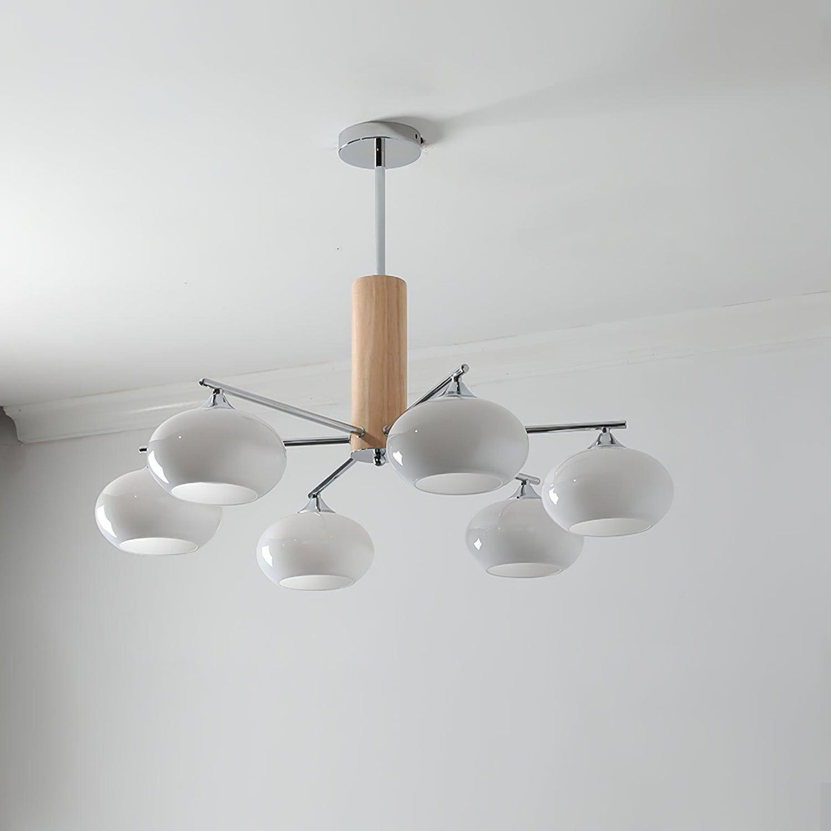 Srra Kronleuchter Persimmon Glas zeitgenössisch 8-Light