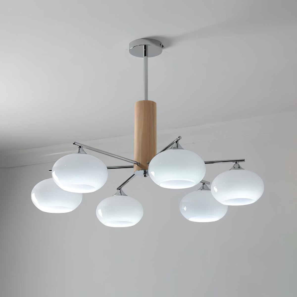 Srra Kronleuchter Persimmon Glas zeitgenössisch 8-Light