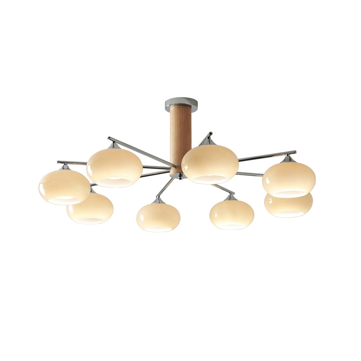 Srra Kronleuchter Persimmon Glas zeitgenössisch 8-Light