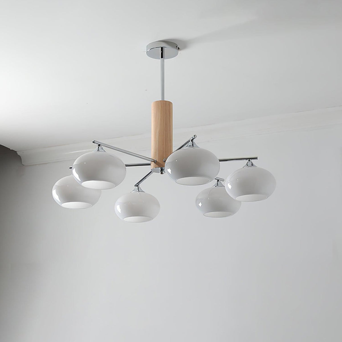 Srra Kronleuchter Persimmon Glas zeitgenössisch 8-Light