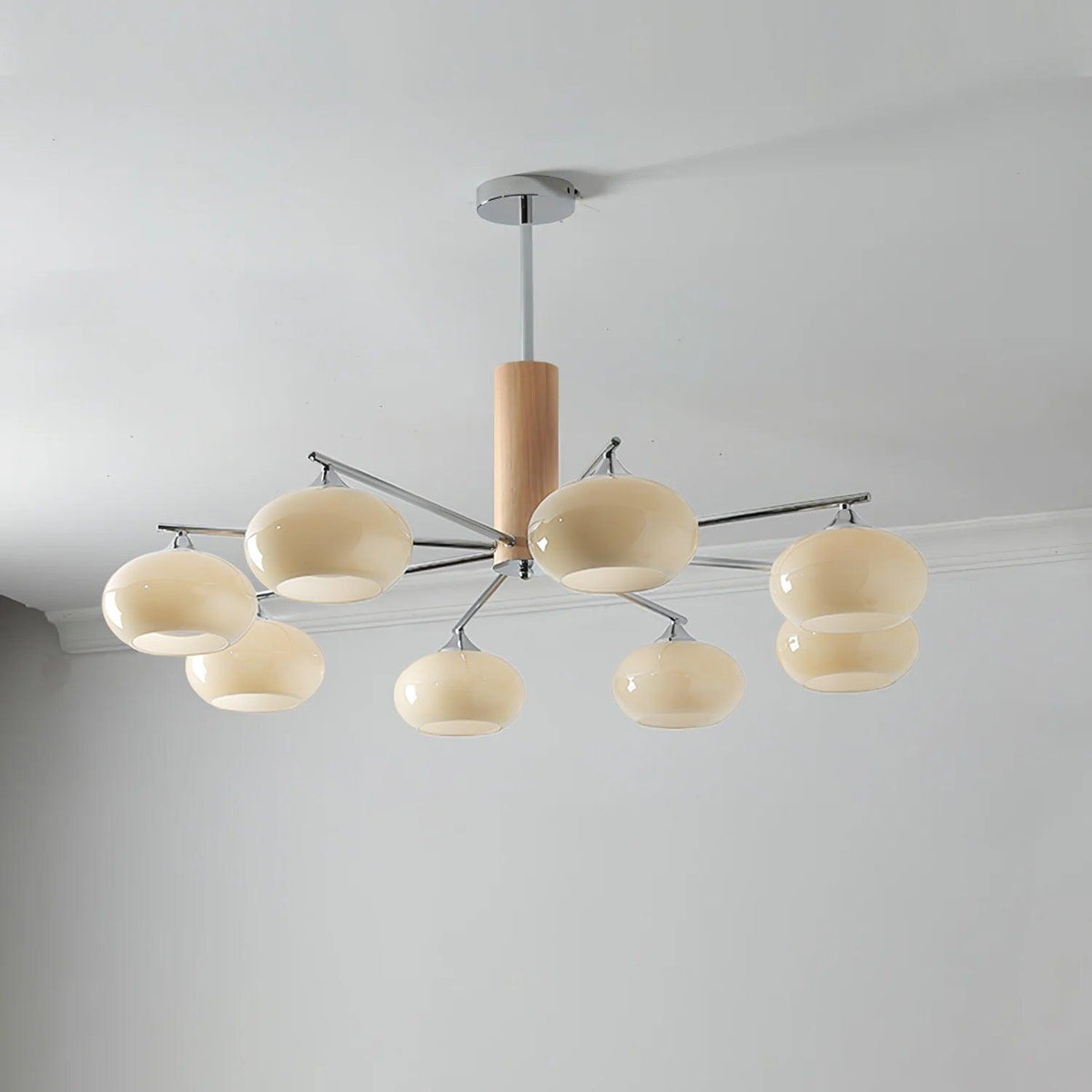 Srra Kronleuchter Persimmon Glas zeitgenössisch 8-Light