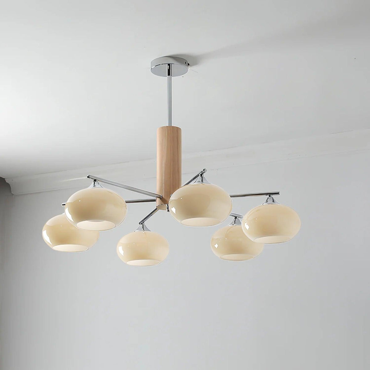 Srra Kronleuchter Persimmon Glas zeitgenössisch 8-Light
